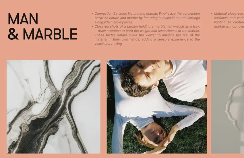 “Man & Marble” editorial spread