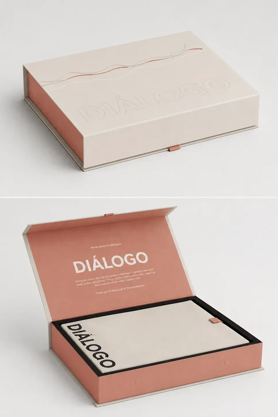 Dialogo gift boxes, closed and open